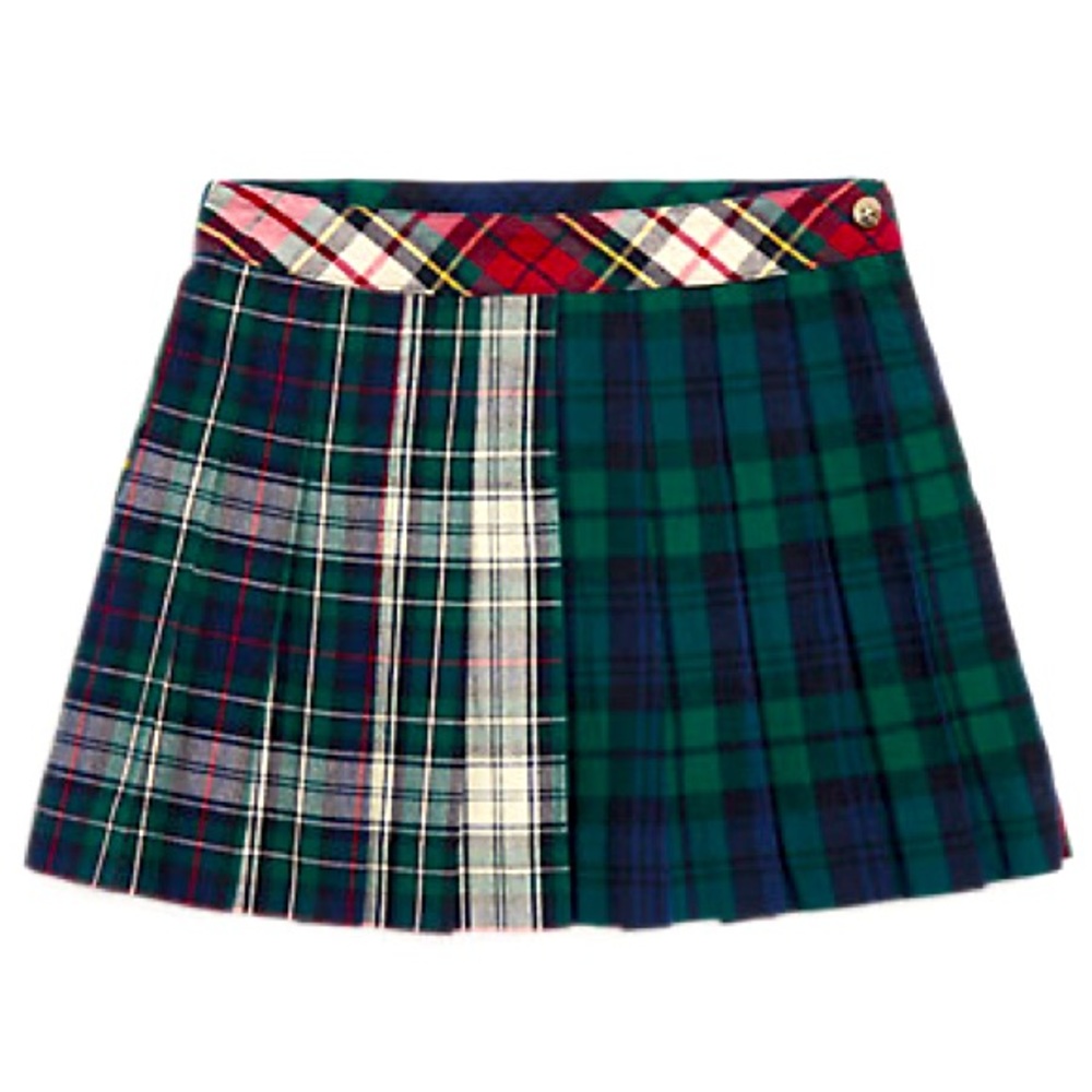 NWT Ralph Lauren Polo Toddler Girl Plaid Oxford Pleated Skirt 4T